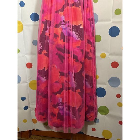 NWT Morgan & Co. Formal Dress Fuchsia Multi Size 5/6 🌸🍒 - Picture 14 of 15